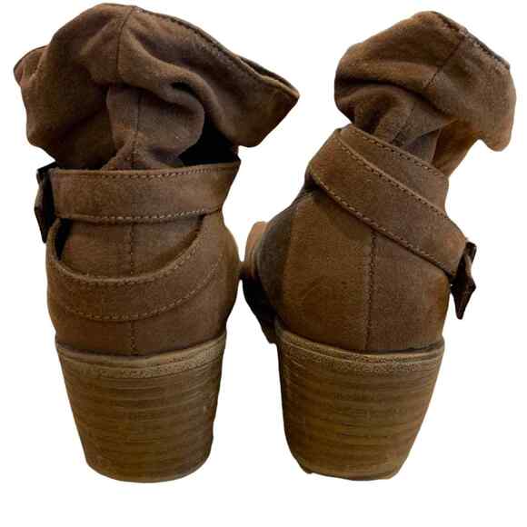 American eagle slouch shoes ankle booties size 8 brown 2” heel - Picture 4 of 9